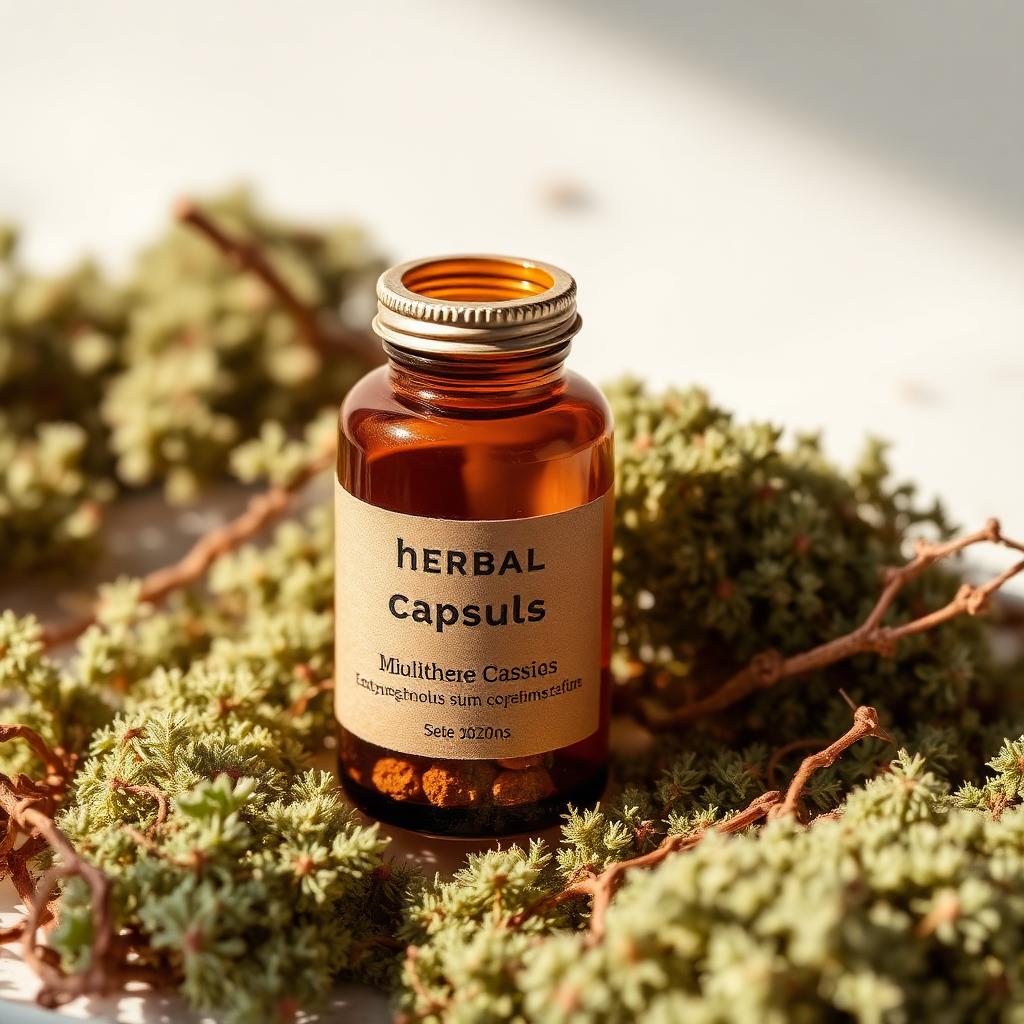 Kapsul Rumput Laut — Kaya serat dan mineral laut untuk membantu menjaga pencernaan dan daya tahan tubuh.
